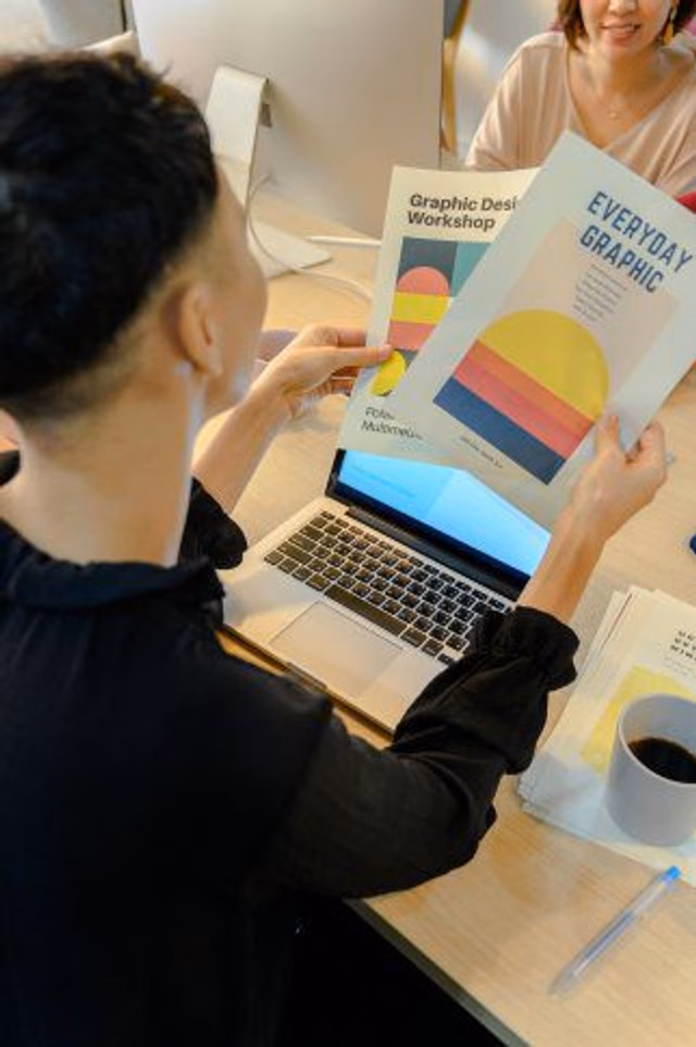 interviewing a graphic designer
