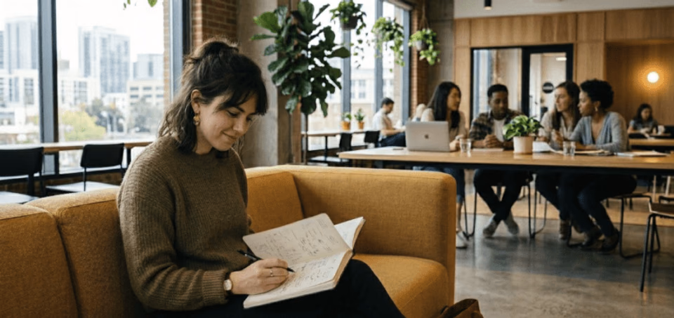 creative media professional working at the office