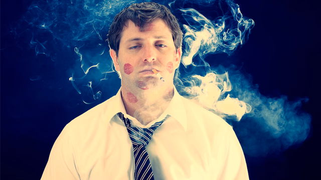 bad job candidate smoking cigarette