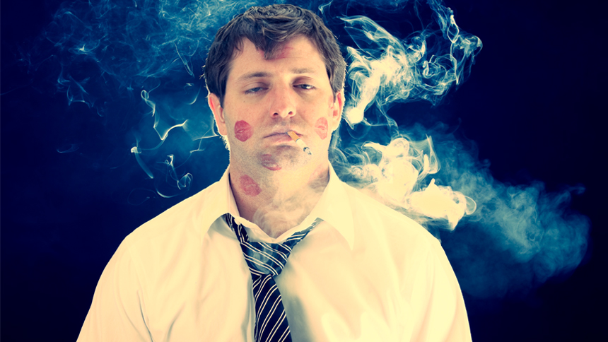 bad job candidate smoking cigarette