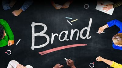 Chalkboard with Brand Writing