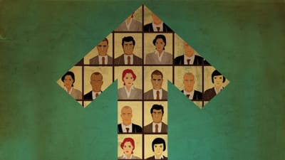 digital success shown through icon of arrow pointing upwards