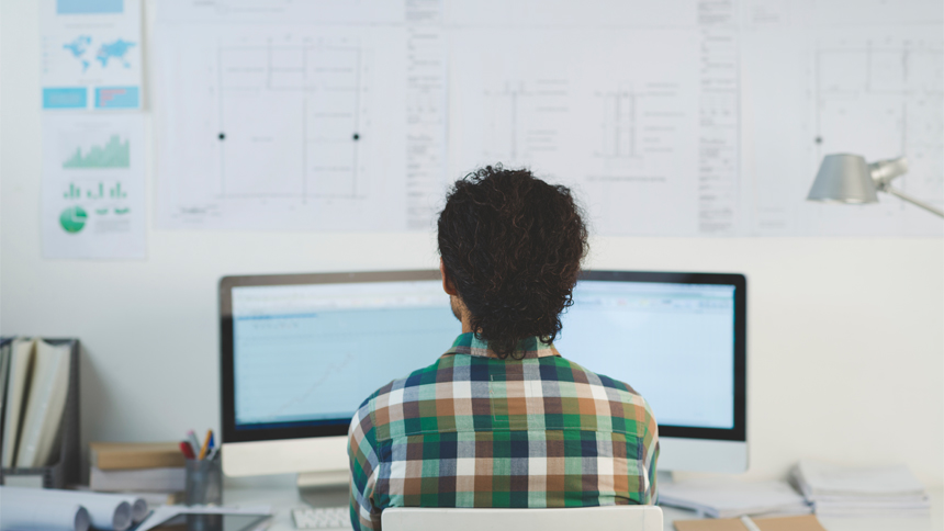 web designer working on a project