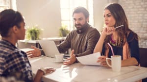 hiring manager interviewing a millennial