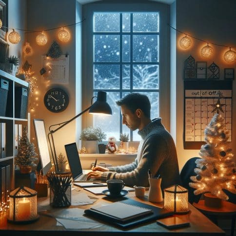 freelancer on holiday