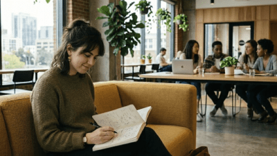 creative media professional working at the office