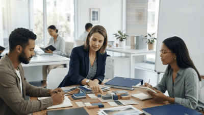 working with a fractional creative director in the office